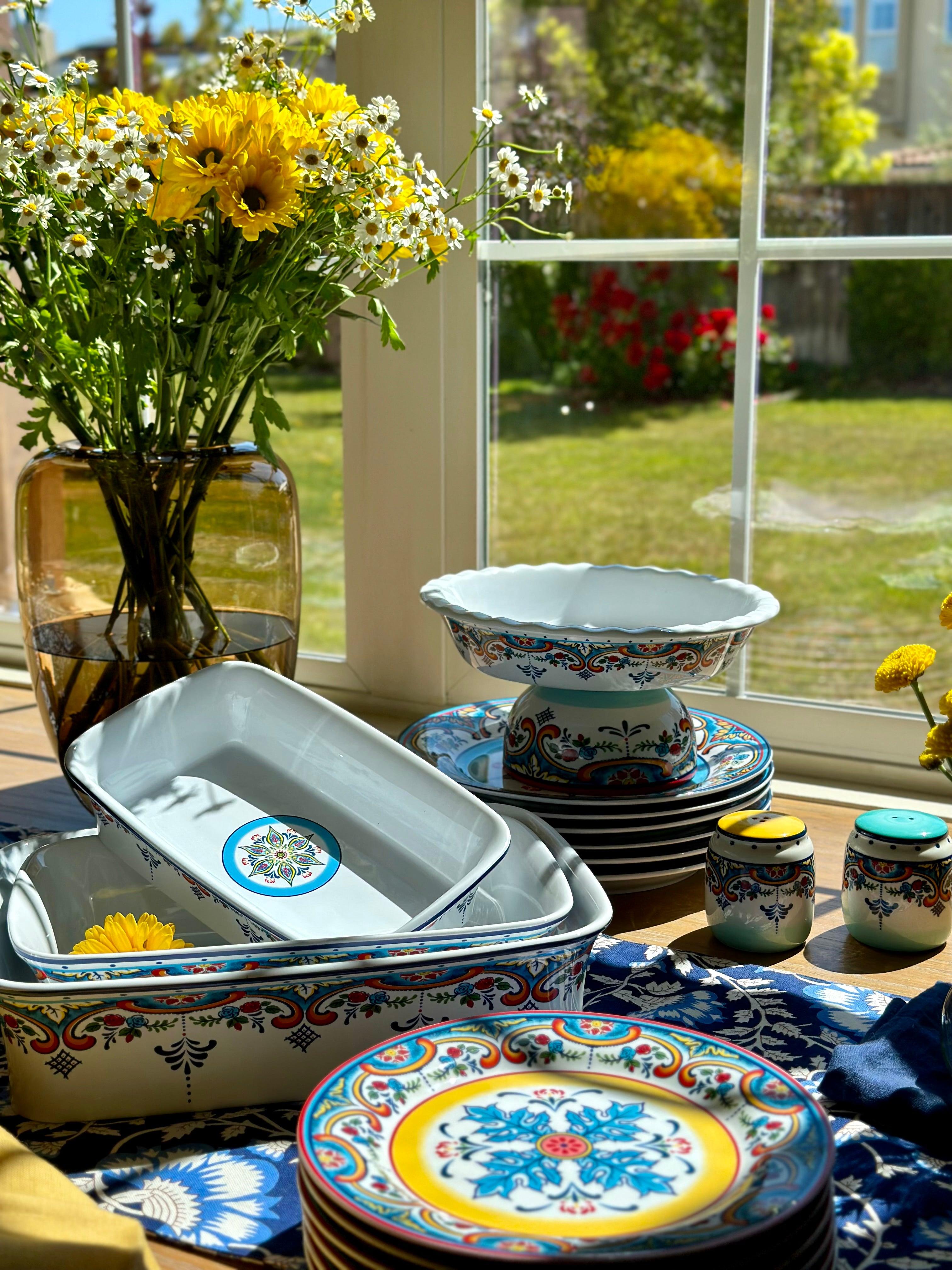 Zanzibar Stoneware Baking Dishes Set of Three - Euro Ceramica 