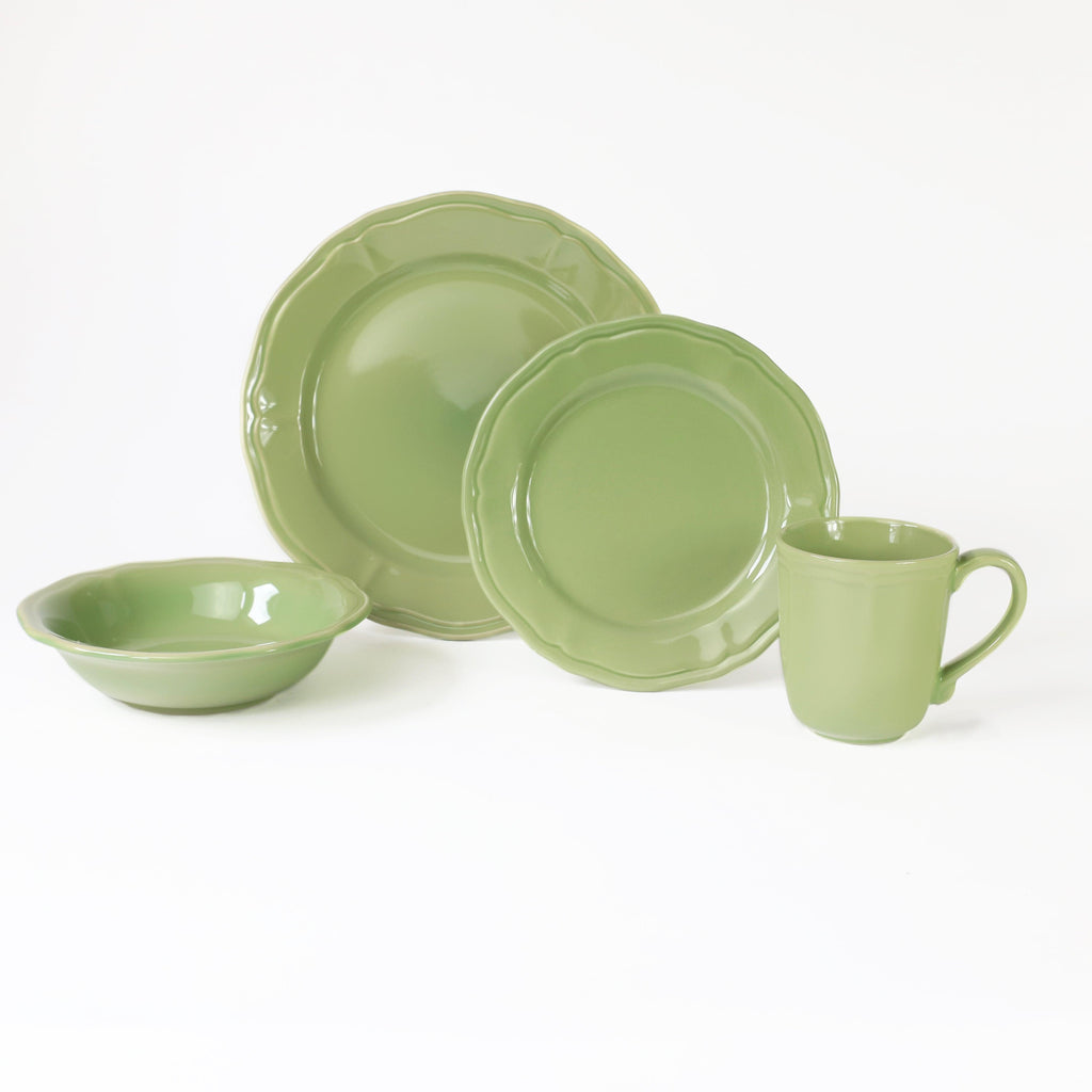 Siena 16 piece Dinnerware Set Green - Euro Ceramica 