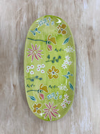 Primavera Handpainted Stoneware Oval Tray