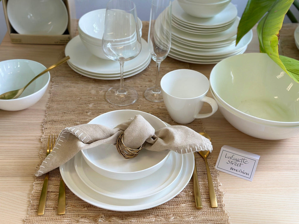 Lafayette St. Fine Bone China 12 Piece Dinnerware Set, Service For 4 - Euro Ceramica 