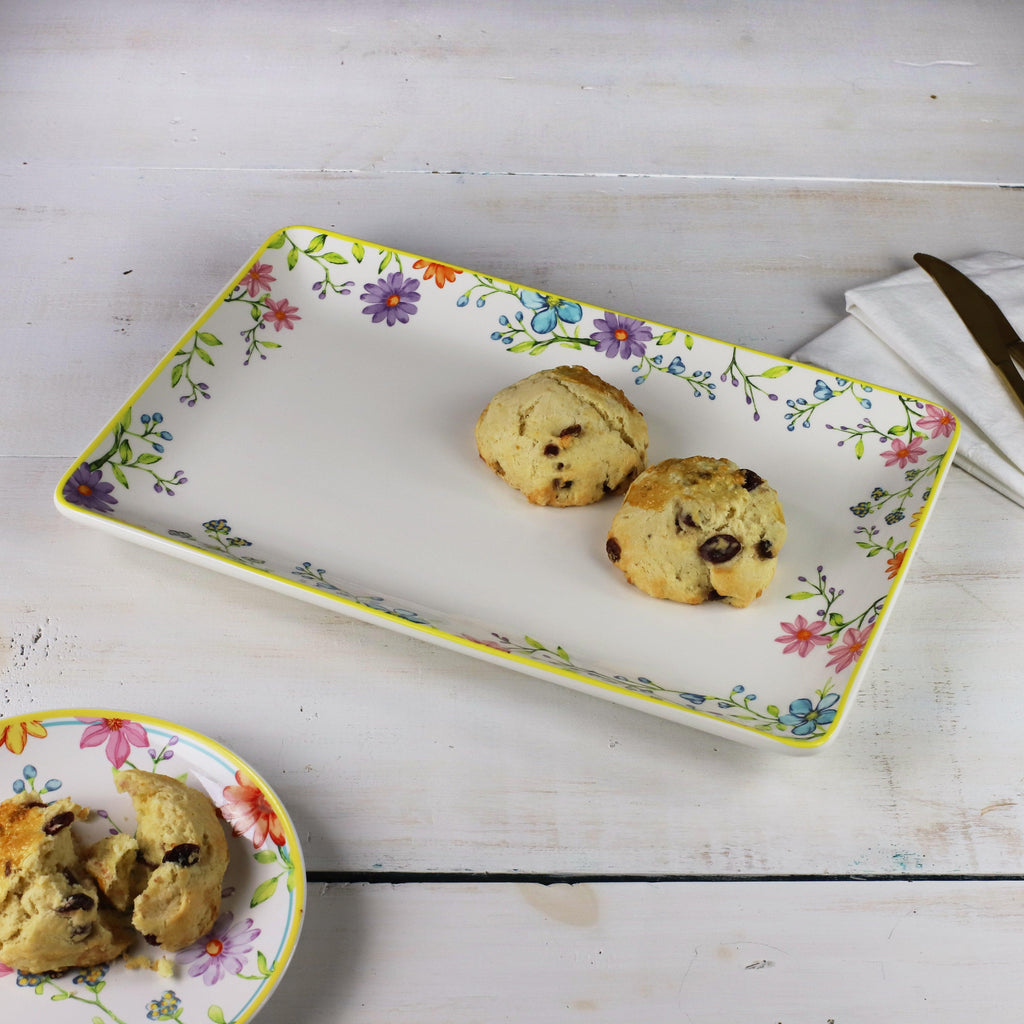 Charlotte 16.5-Inch Rectangular Serving Platter - Euro Ceramica 