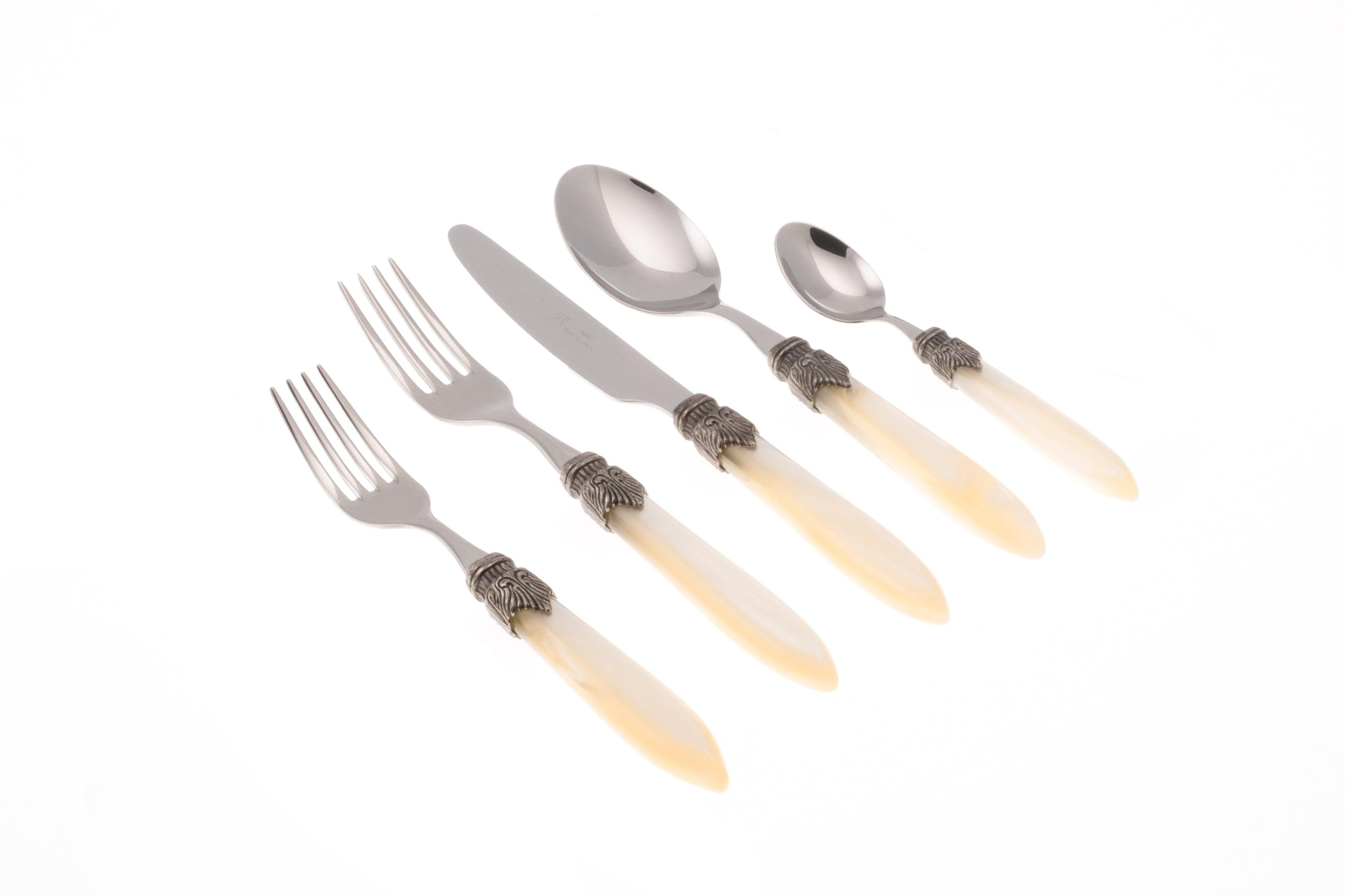 Laura Italian 5-Piece Flatware Place Setting - Euro Ceramica 