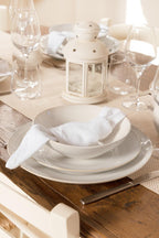 Neree 16pcs Double Bowl Dinnerware Set - Modern Country Style Reactive Glaze - Euro Ceramica 