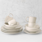 Neree 16 Piece Dinnerware Set - Modern Country Style Reactive Glaze - Euro Ceramica 