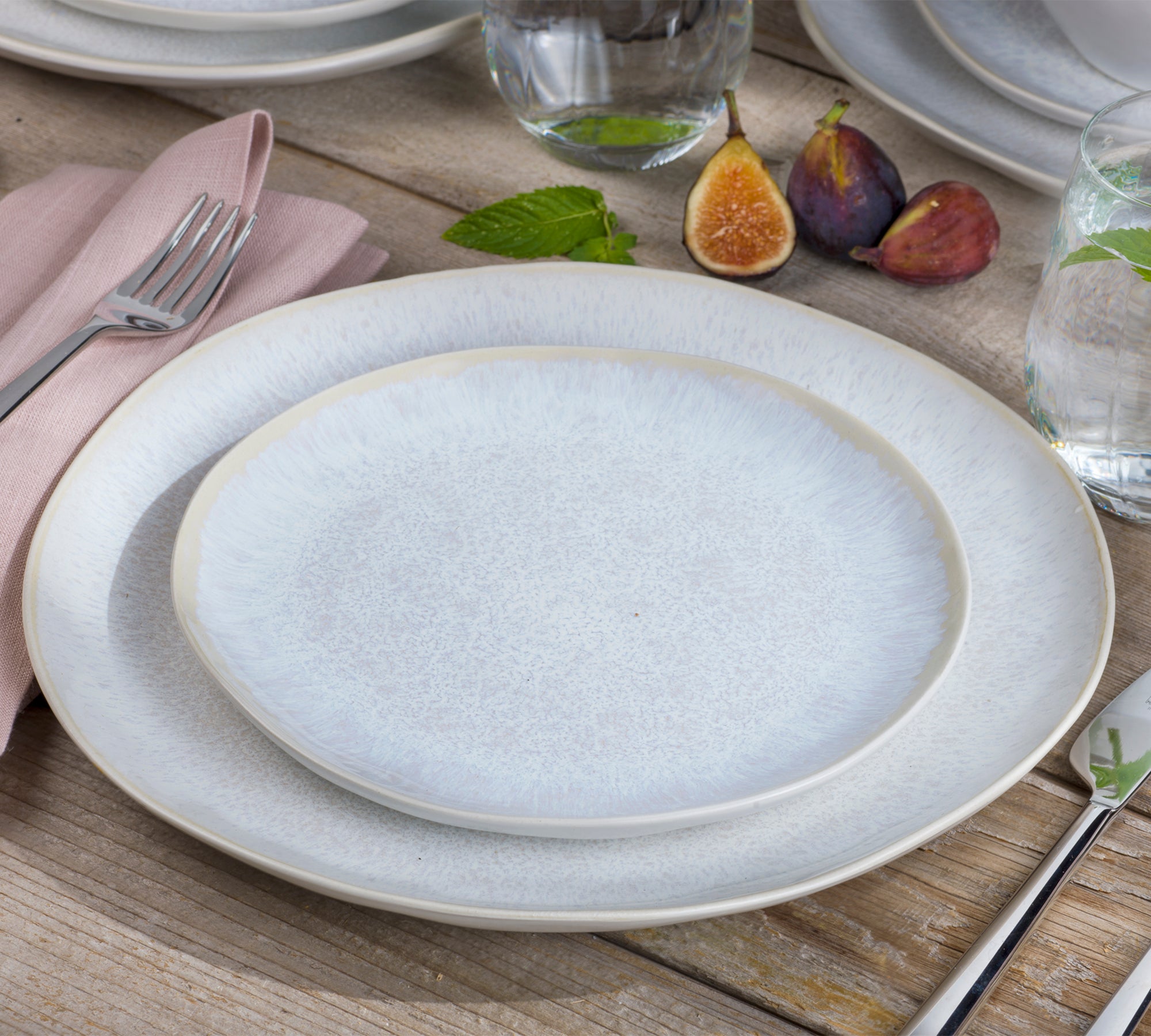 ClayBarn Nicole 12-Piece Stoneware Reactive Glaze Dinnerware Set , Service for 4