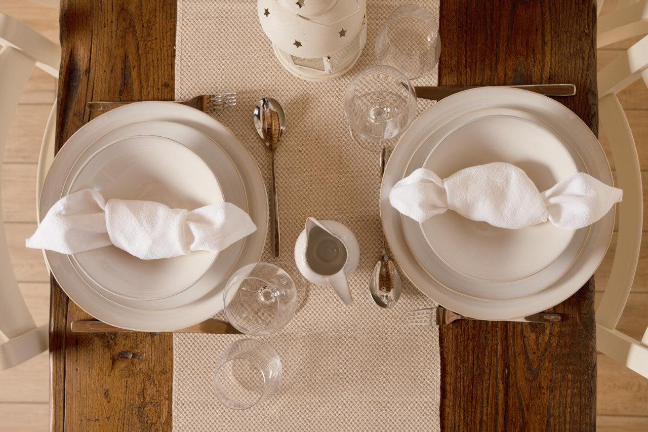 Neree 16 Piece Dinnerware Set - Modern Country Style Reactive Glaze - Euro Ceramica 