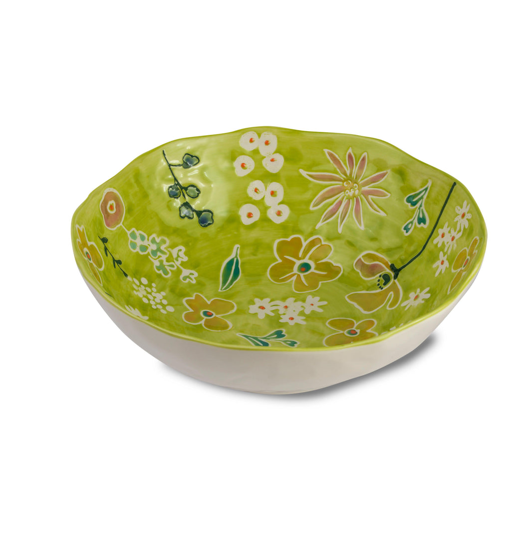 Primavera Handpainted Stoneware All-Pourpose Bowl