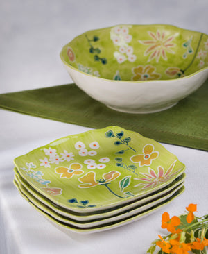 Primavera Handpainted Stoneware All-Pourpose Bowl