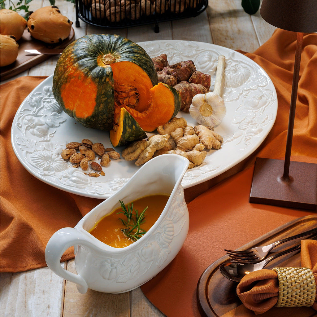 Boston International Embossed Stoneware Bowl And Spreader, 2-Piece Set, Honeycomb