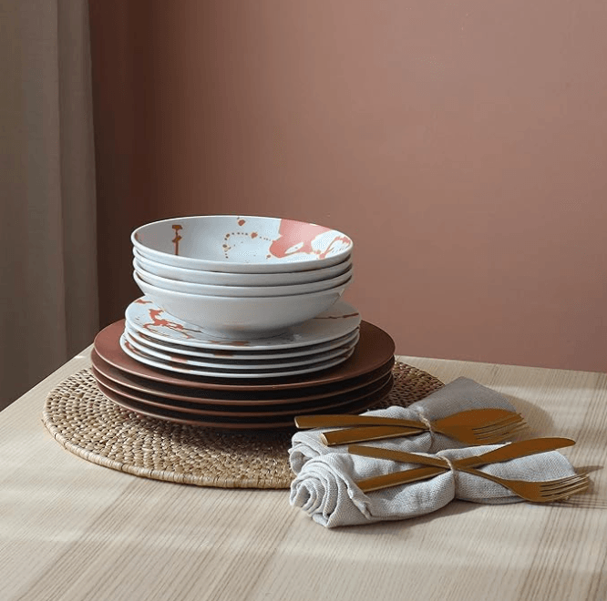 Nile 12 Piece Dinnerware Set in Opulent Luxor - Euro Ceramica 