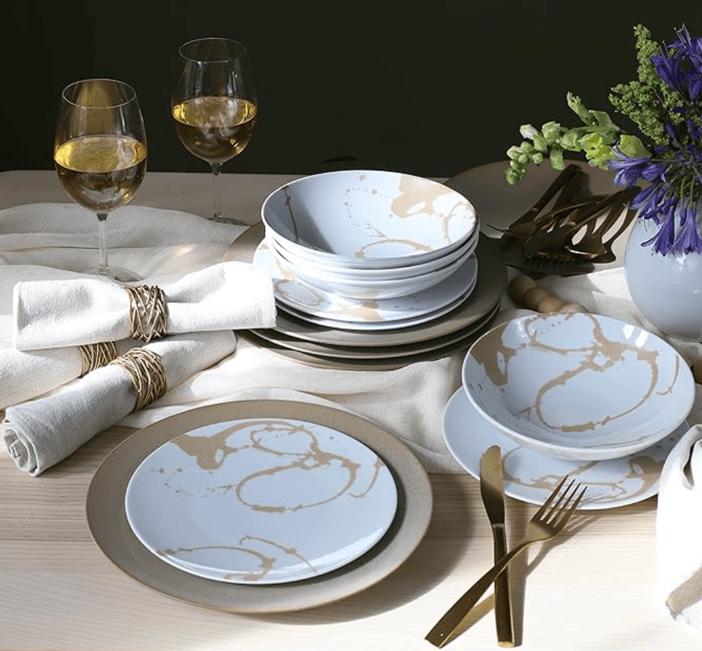 Nile 12 Piece Dinnerware Set in Opulent Luxor - Euro Ceramica 