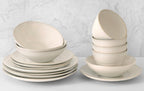 Neree 16 Piece Dinnerware Set - Modern Country Style Reactive Glaze - Euro Ceramica 