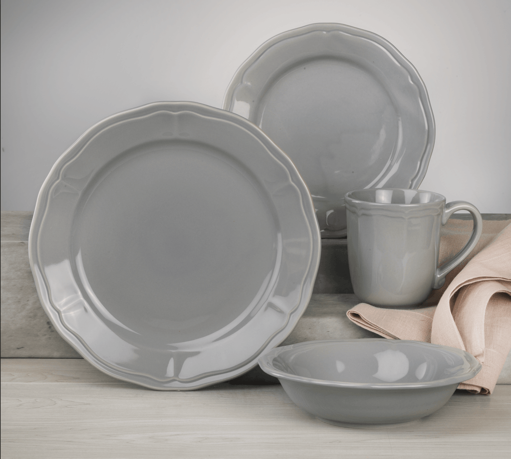 Siena 16 piece Dinnerware Set Grey