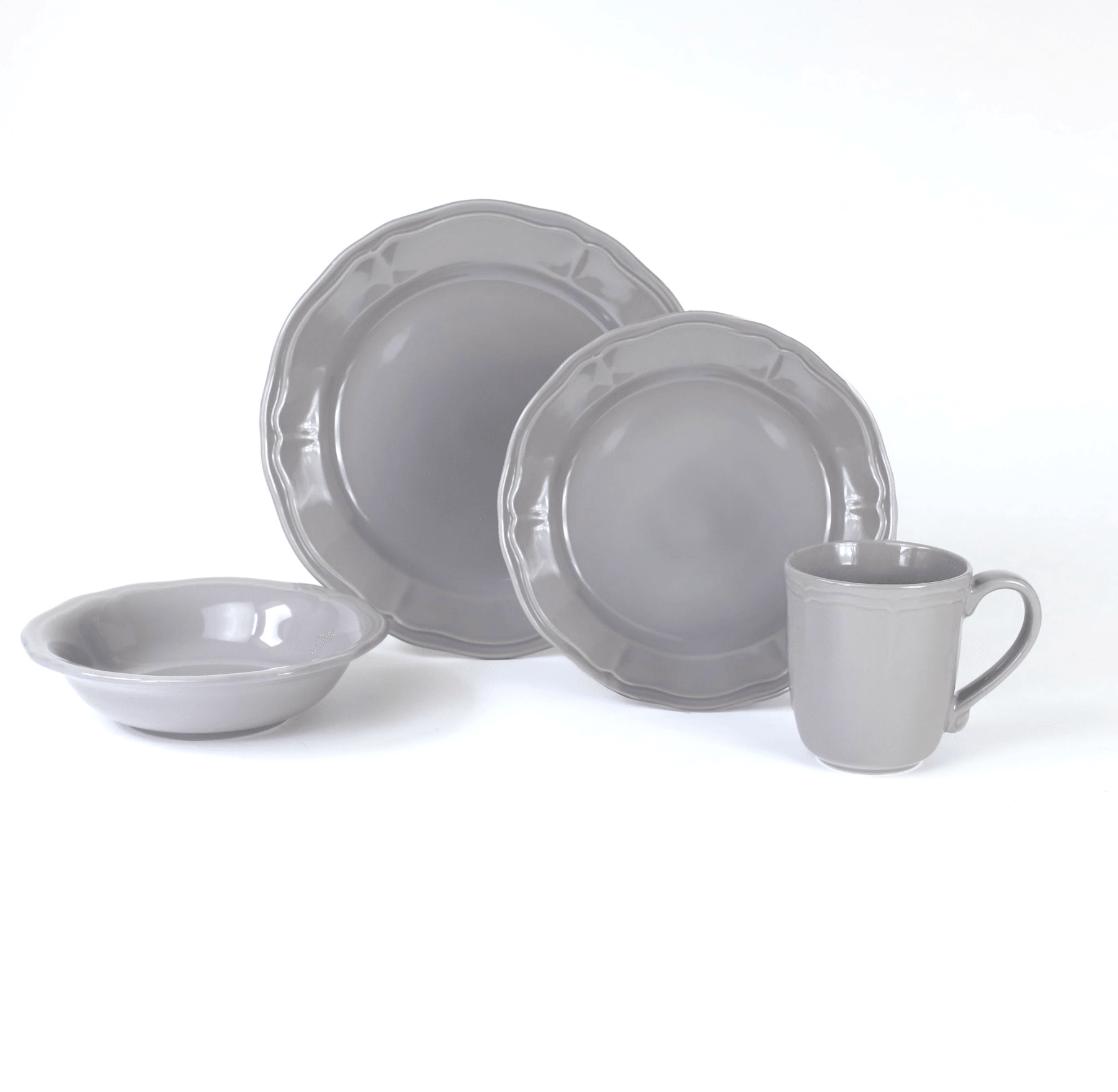 Siena 16 piece Dinnerware Set Grey