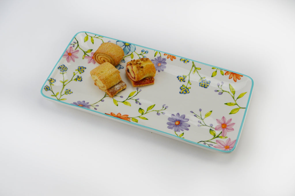 Charlotte 14.5-Inch Rectangular Serving Tray - Euro Ceramica 