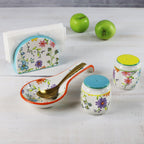 Charlotte Table Accessory Set - Spoon Rest, Napkin Holder, Salt & Pepper - Euro Ceramica 