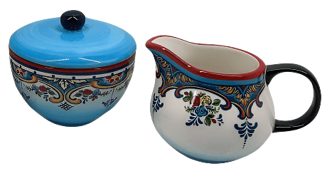 Zanzibar 2 Piece Sugar Bowl & Creamer Set - Euro Ceramica 