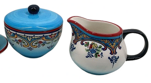 Zanzibar 2 Piece Sugar Bowl & Creamer Set - Euro Ceramica 