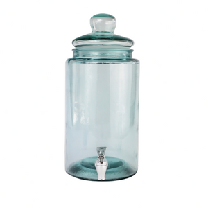 Euro Essential Bara Recycled Glass 6 Liter Mason Jar Beverage Dispenser