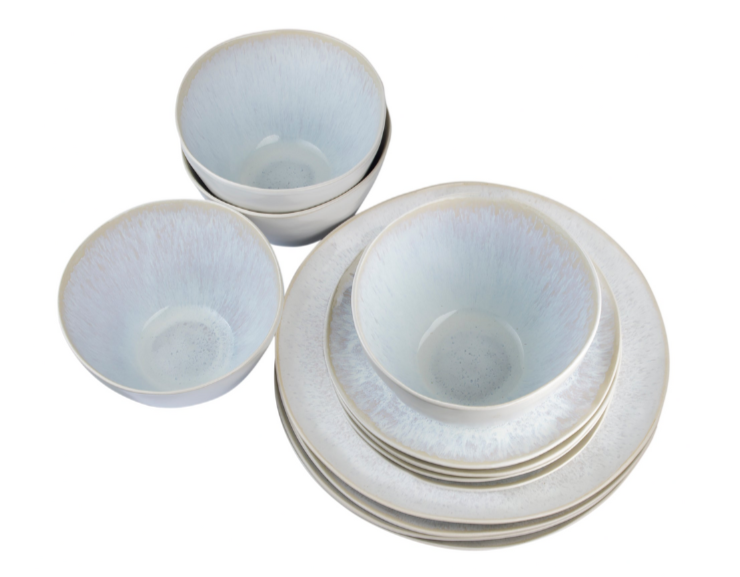 ClayBarn Nicole 12-Piece Stoneware Reactive Glaze Dinnerware Set , Service for 4