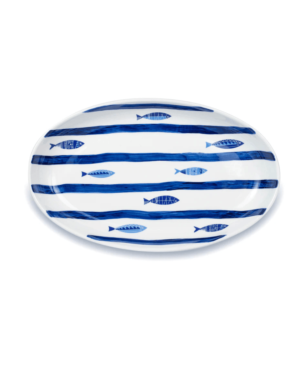 Mediterranean Sea Fish 15'' Oval Serving Bowl