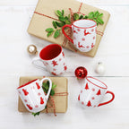 Euro Ceramica Winterfest 12oz Mugs Assorted Set of 4 - Euro Ceramica 