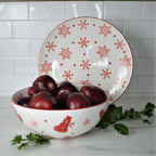 Winterfest Round Serving Bowl - Euro Ceramica 