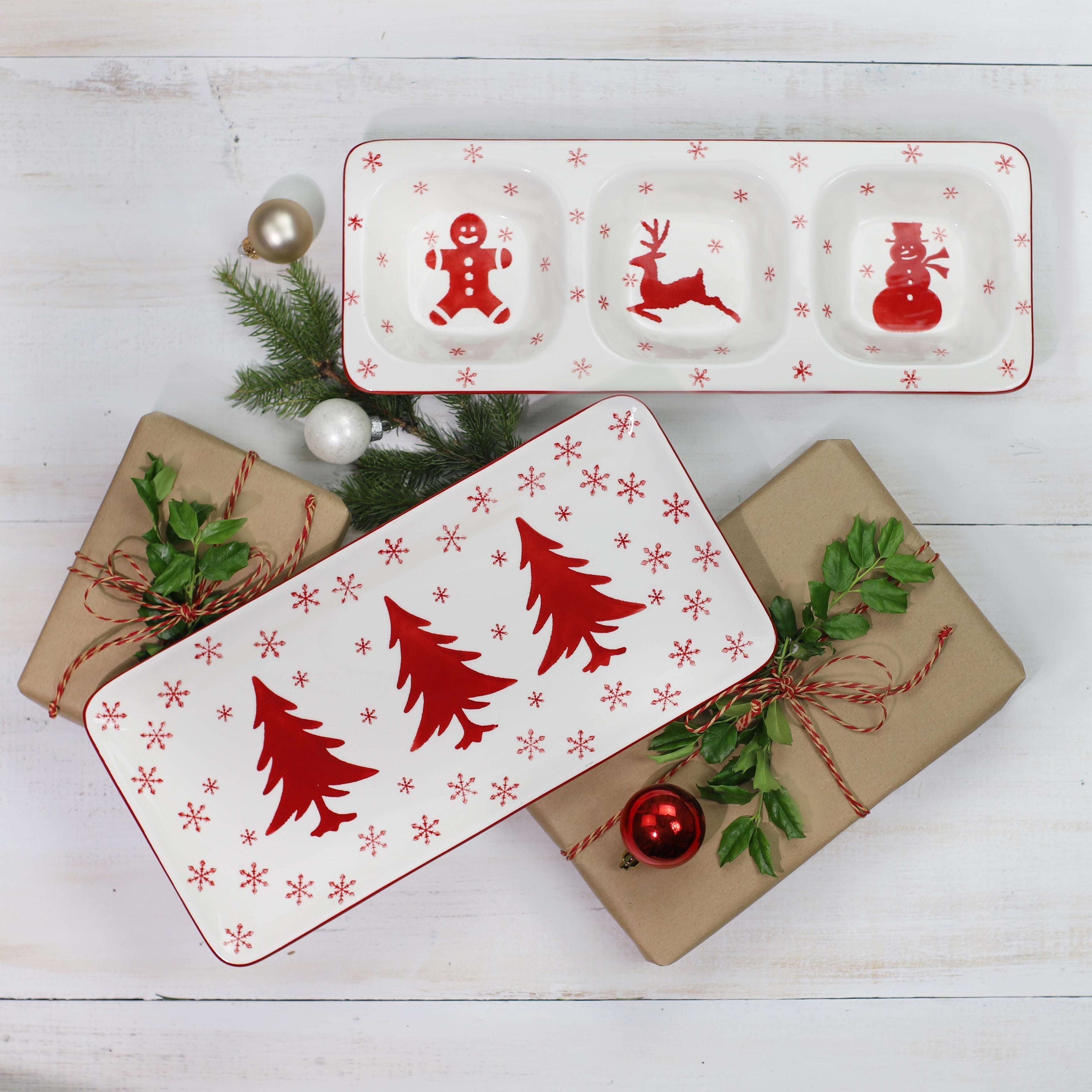 Winterfest Rectangular Platter - Euro Ceramica 