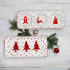 Winterfest 3 Part Divided Dish - Euro Ceramica 