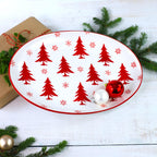 Winterfest Oval Platter - Euro Ceramica 