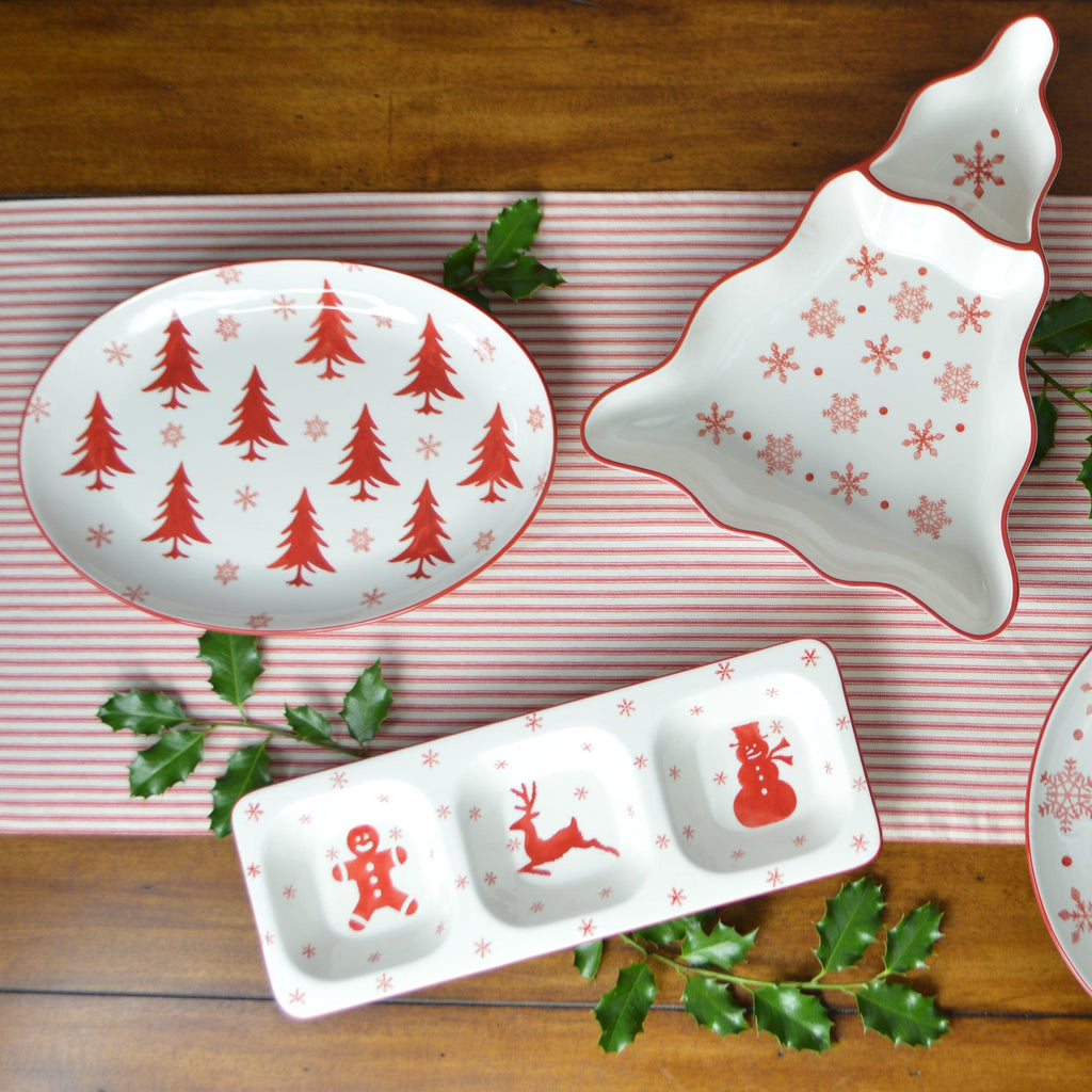 Winterfest Oval Platter - Euro Ceramica 