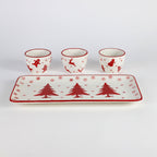Winterfest 4 Piece Holiday Entertainment Serving Set - Euro Ceramica 