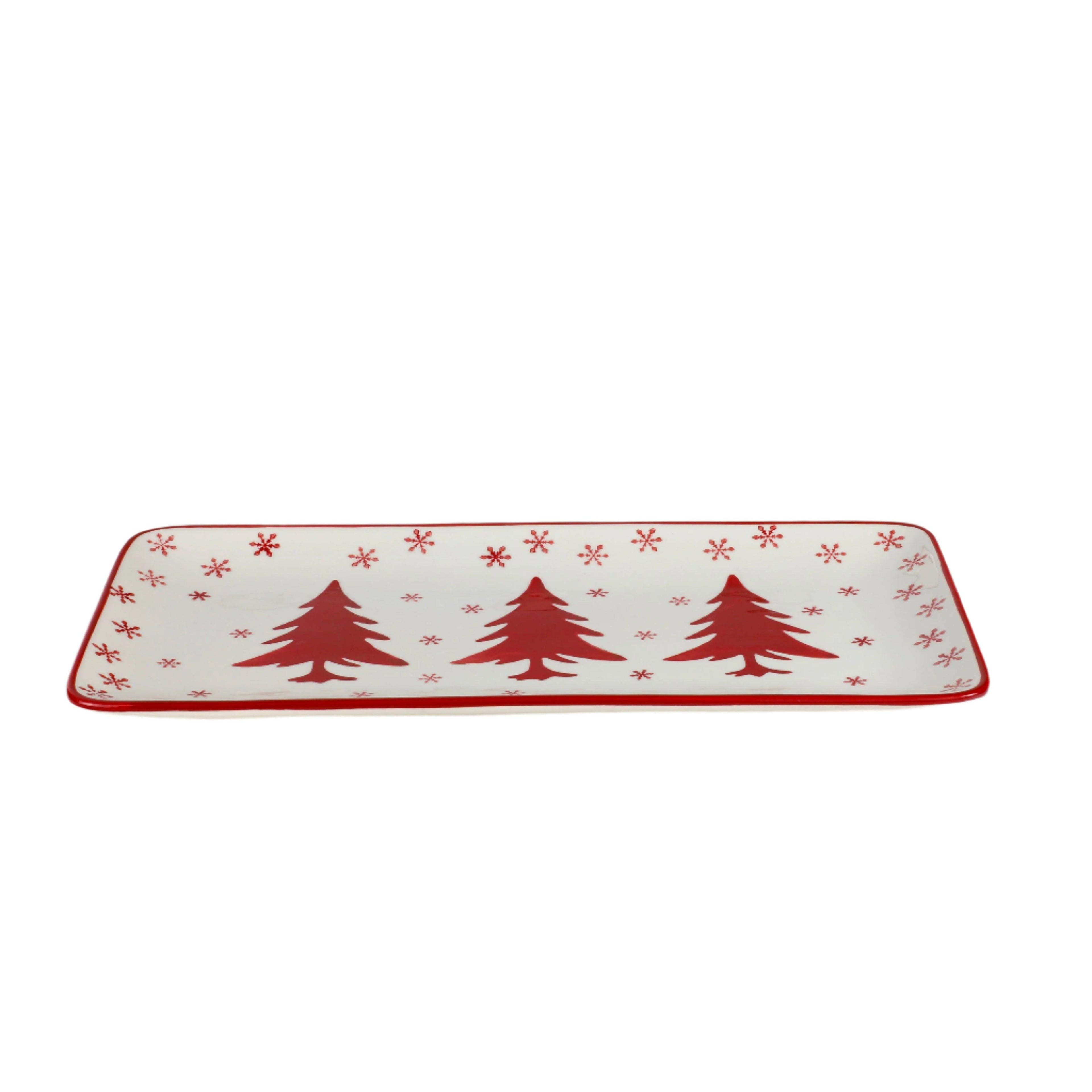 Winterfest 4 Piece Holiday Entertainment Tray and bowl , Set of 4