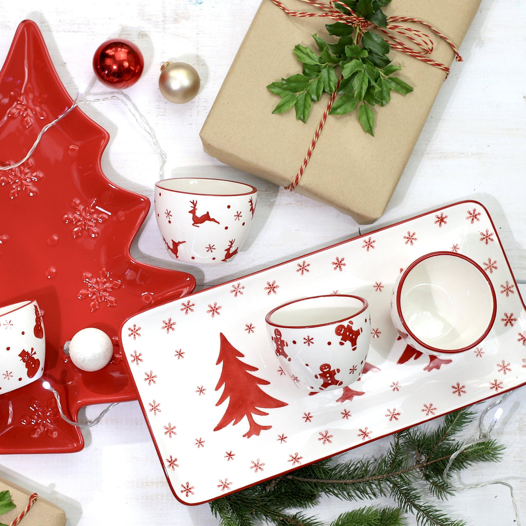 Winterfest 4 Piece Holiday Entertainment Serving Set - Euro Ceramica 