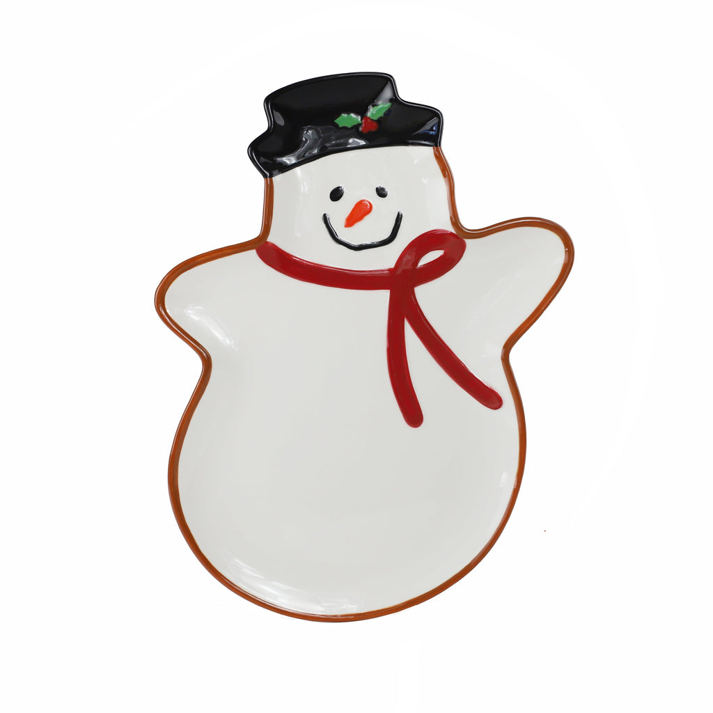 Winterfest Snowman Large Tray - Euro Ceramica 