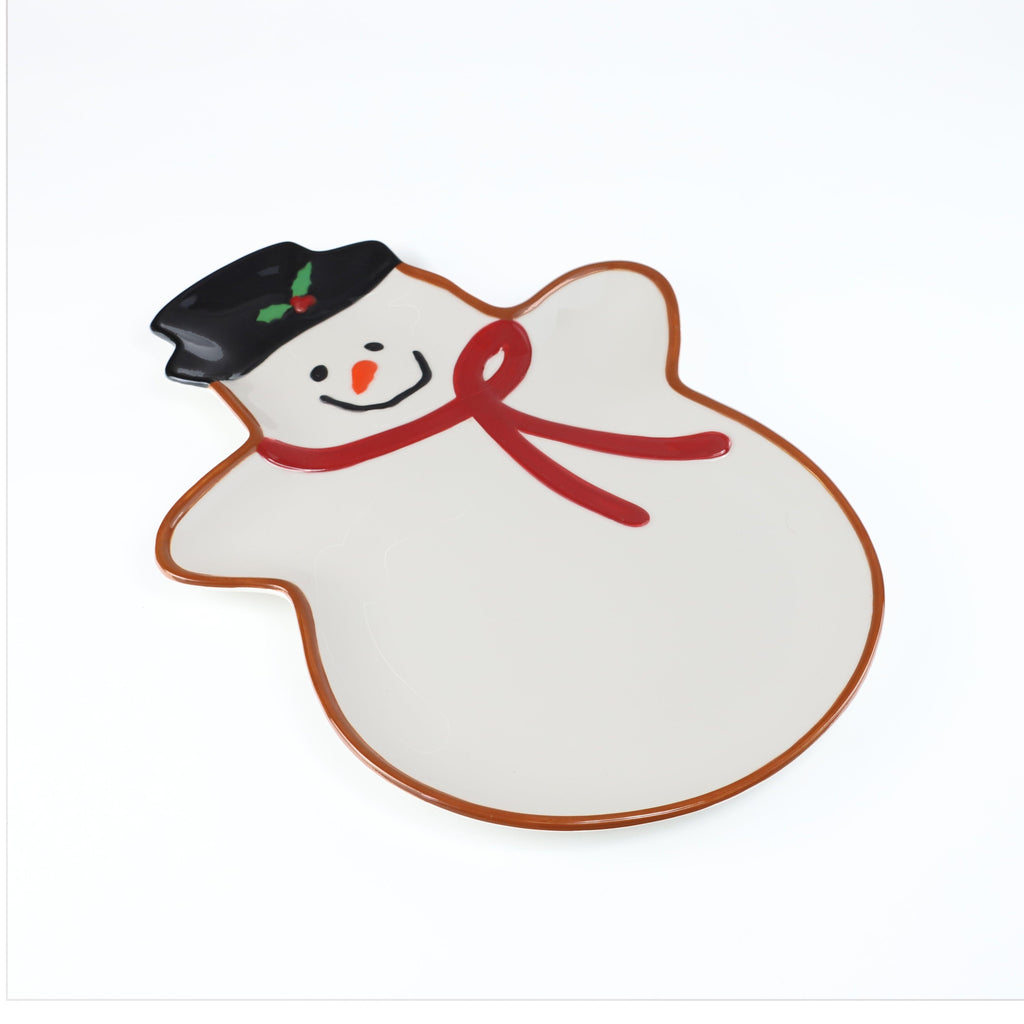 Winterfest Snowman Large Tray - Euro Ceramica 