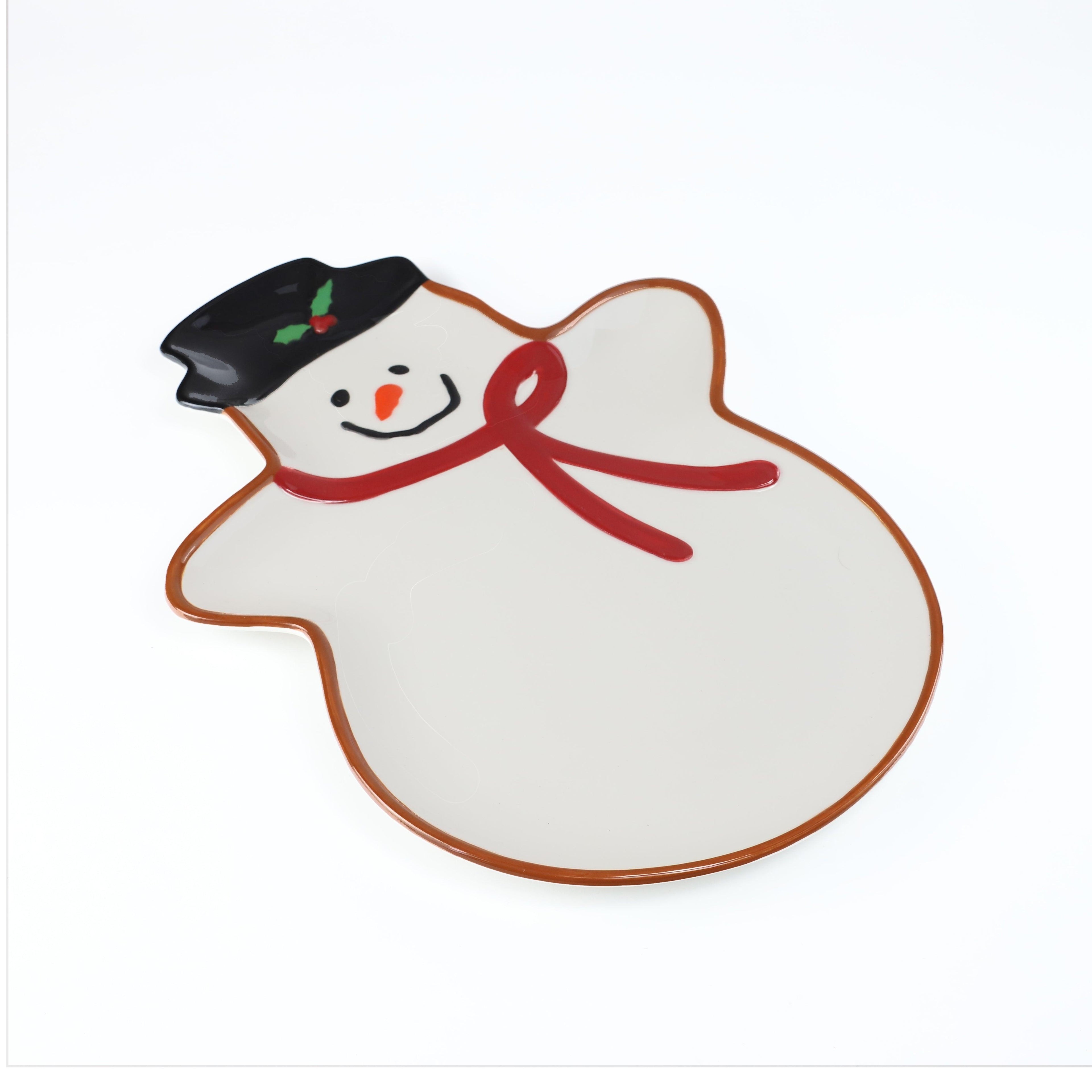 Winterfest Snowman Large Tray - Euro Ceramica 