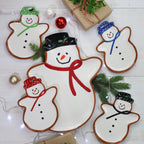Winterfest Snowman Large Tray - Euro Ceramica 