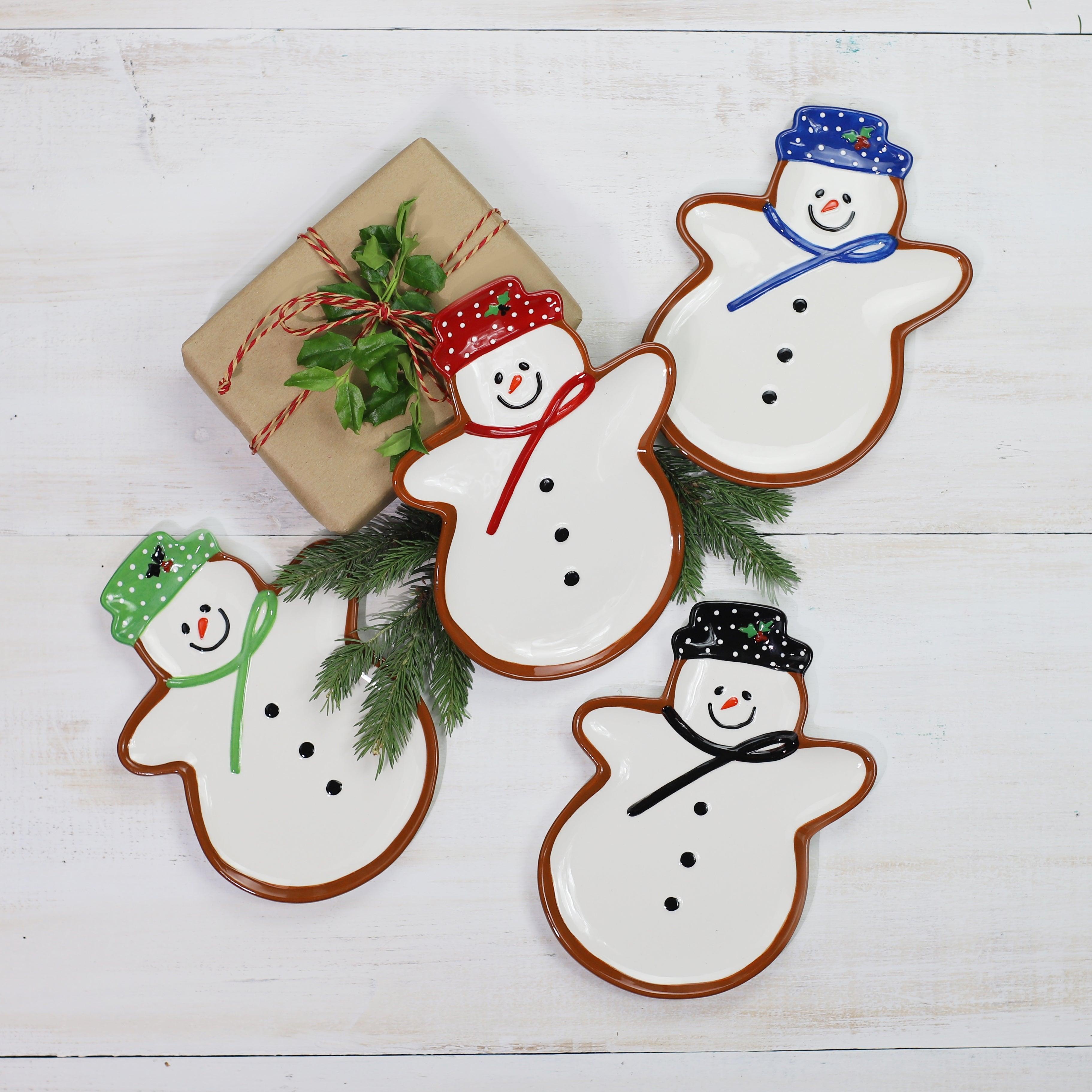 Winterfest Snowman 4 Piece Plate Set - Euro Ceramica 