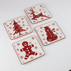 Winterfest  8-Inch Salad Plates | Dessert Plate, Set of 4