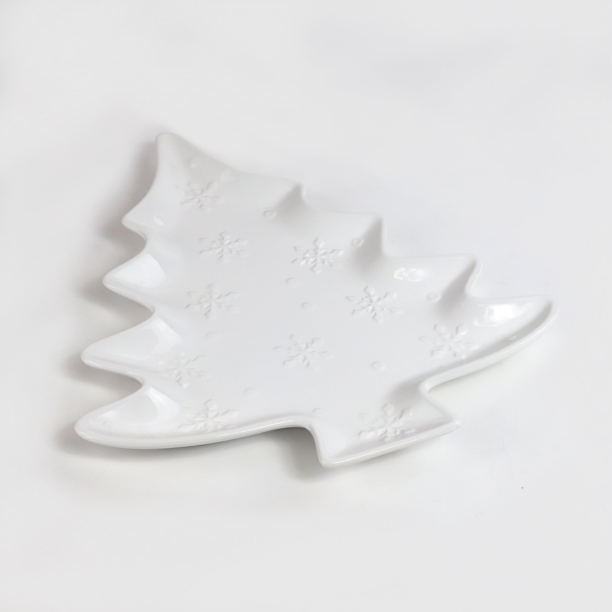 Winterfest White Tree Platter