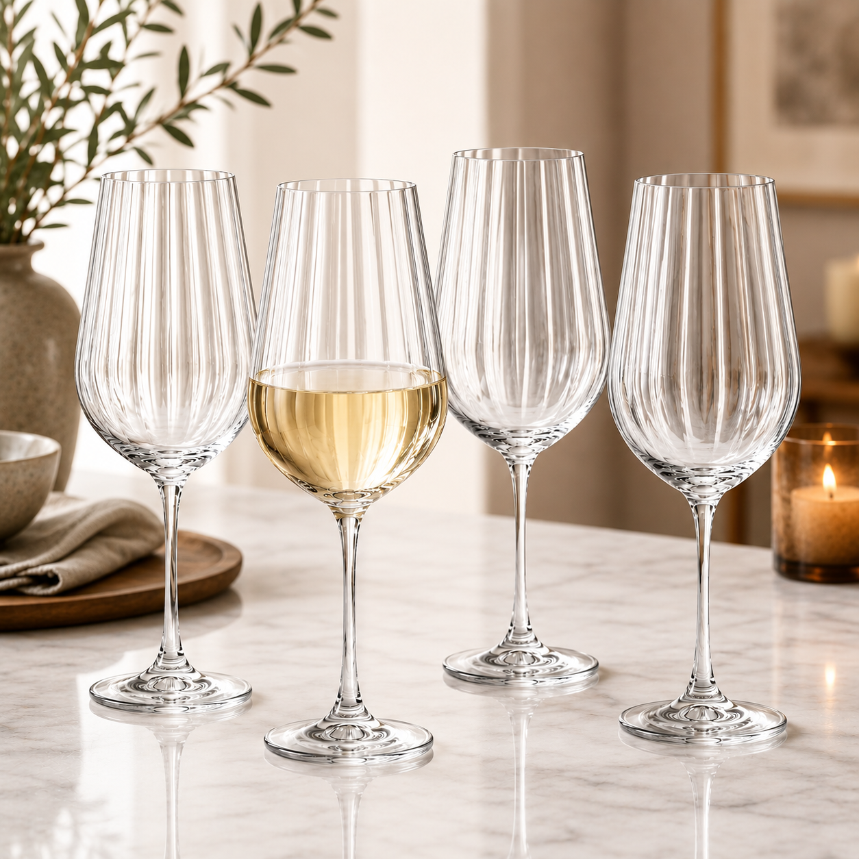 Waterfall White Wine  / 11.75 oz Set of 4