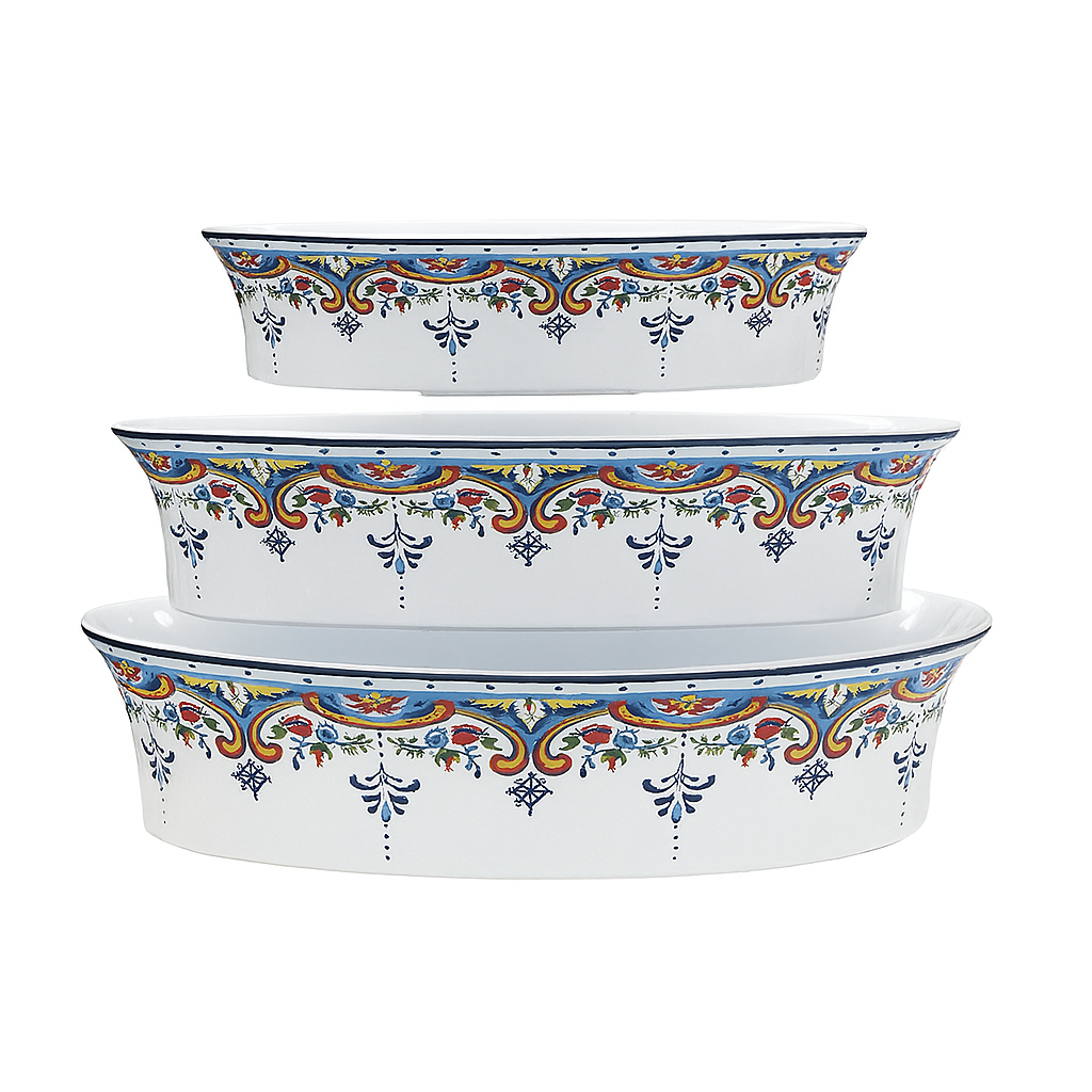 Zanzibar Oven to Table  Stoneware Oval Baking Dishes , Set of 3