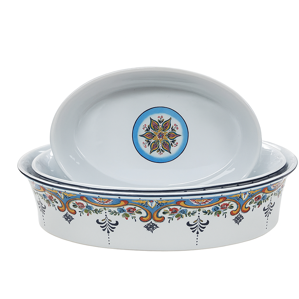 Zanzibar Oven to Table  Stoneware Oval Baking Dishes , Set of 3