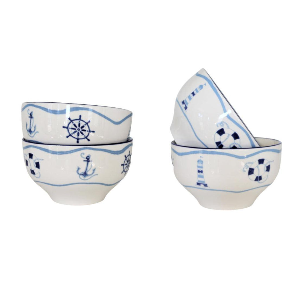 Ahoy Cereal Bowls, Set of 4 - Euro Ceramica 