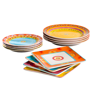 Galicia 4 pc Canape Plates | Appetizer Plates | Lunch Plates 4 Pieces Set