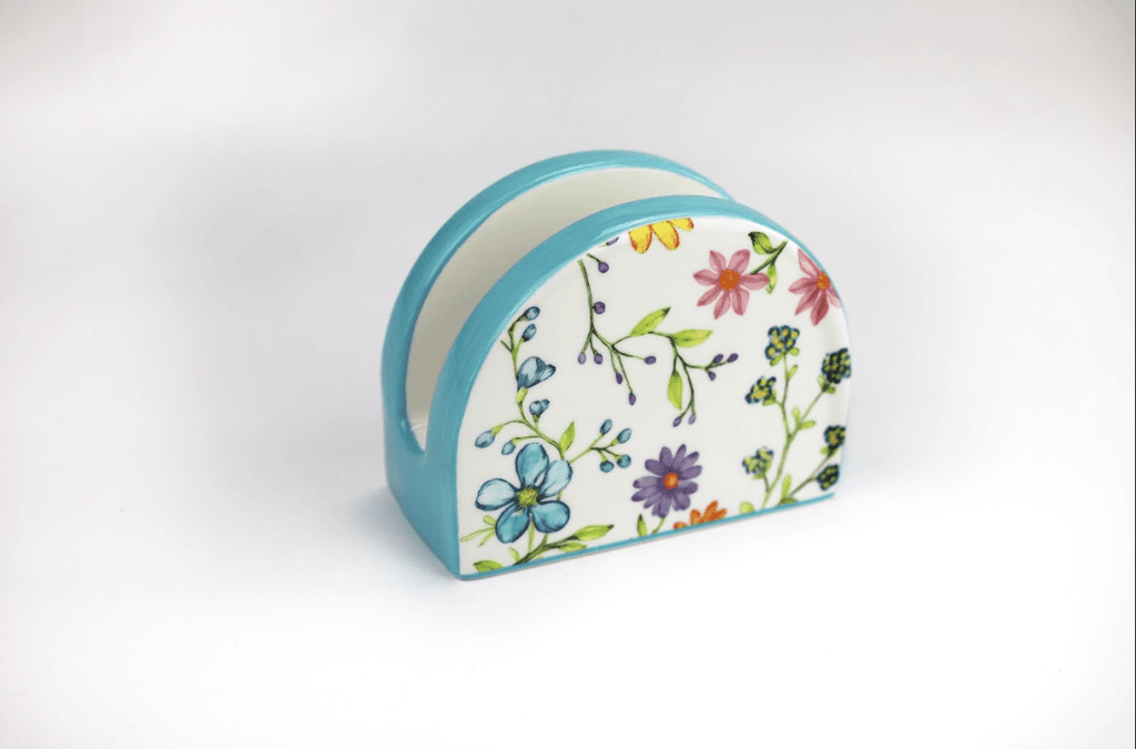 Charlotte Table Accessory Set - Spoon Rest, Napkin Holder, Salt & Pepper - Euro Ceramica 