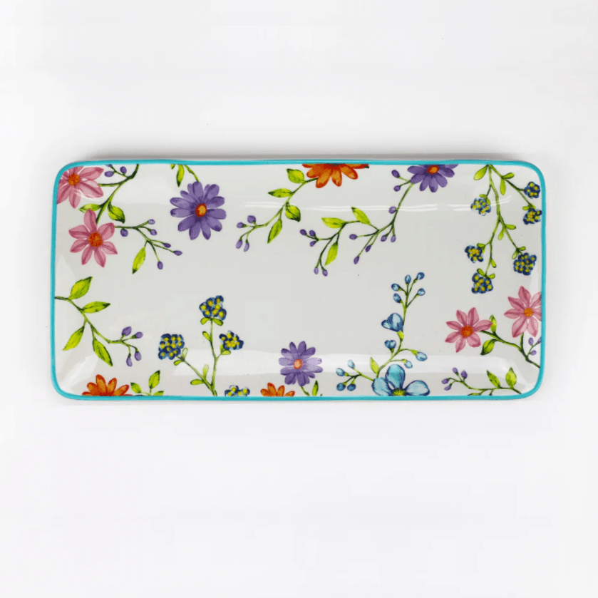 Charlotte 14.5-Inch Rectangular Serving Tray - Euro Ceramica 