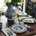 Blue Garden 16 Piece Hand-Painted Dinnerware Set - Euro Ceramica 