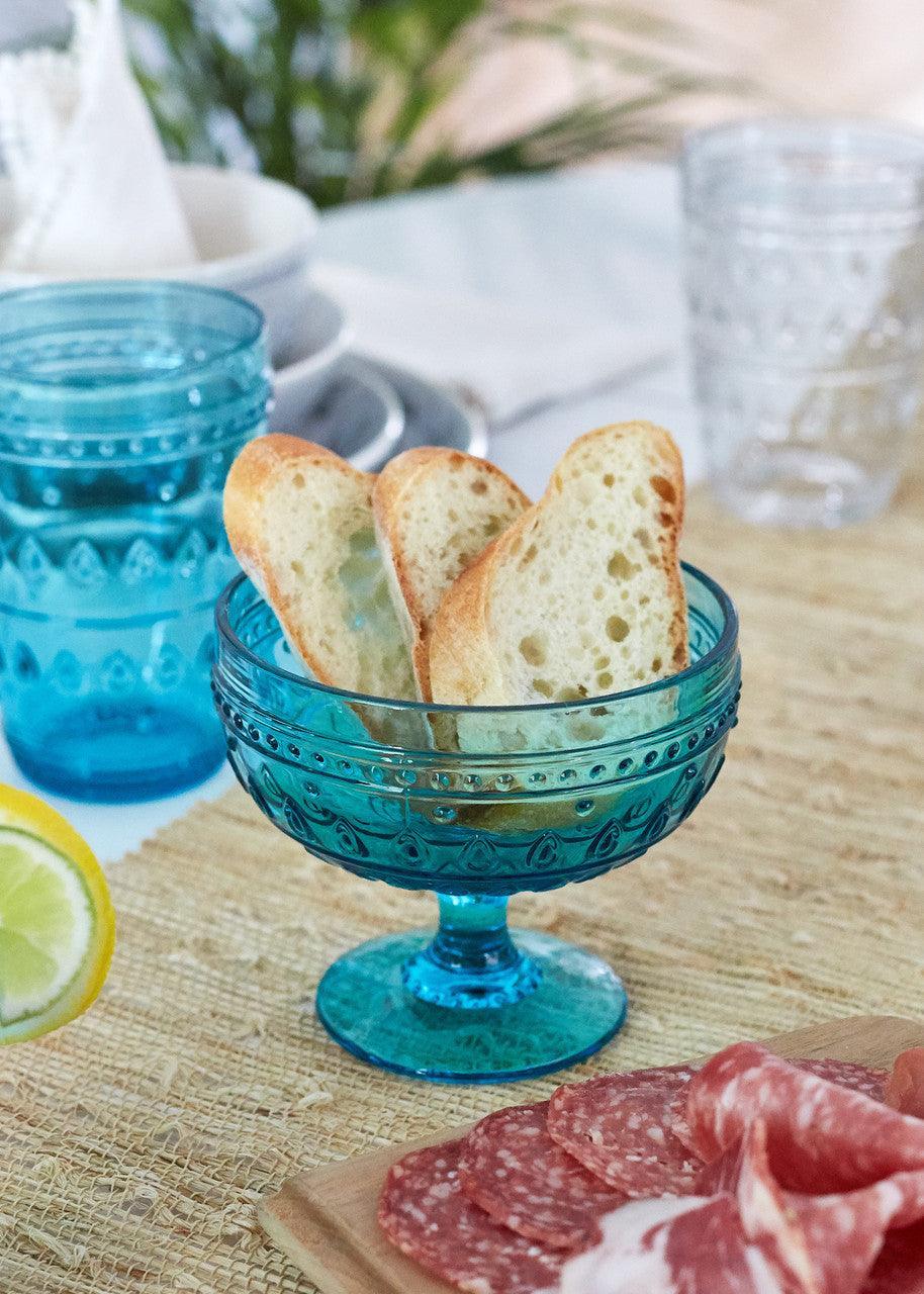 Fez Footed Compote Glass Bowls -- Set of 4 - Euro Ceramica 